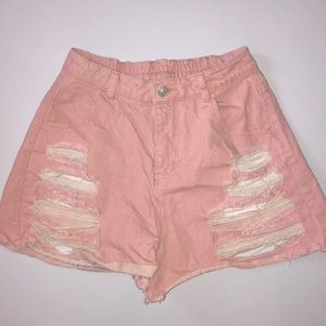 Pink High Waisted Cutoff Jean Shorts from Japan!